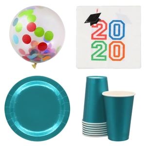 Metallic Grad Plates,Cups,Npkins*CONFETTI BALLOONS